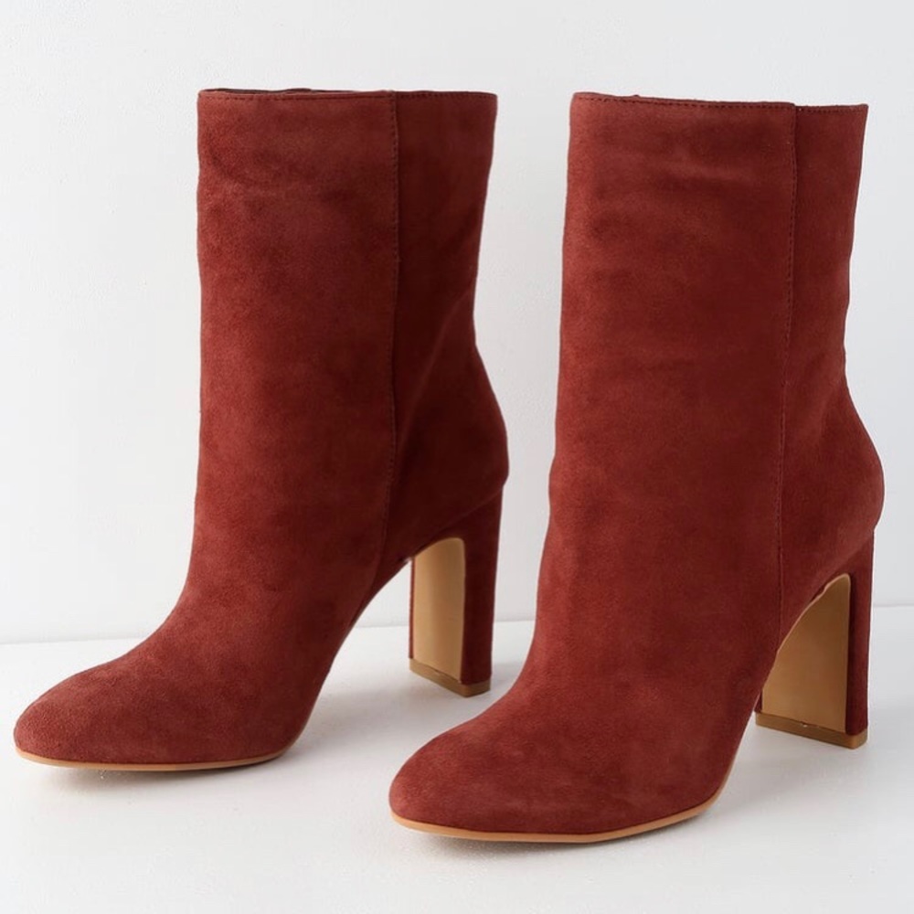 Dolce Vita red suede booties